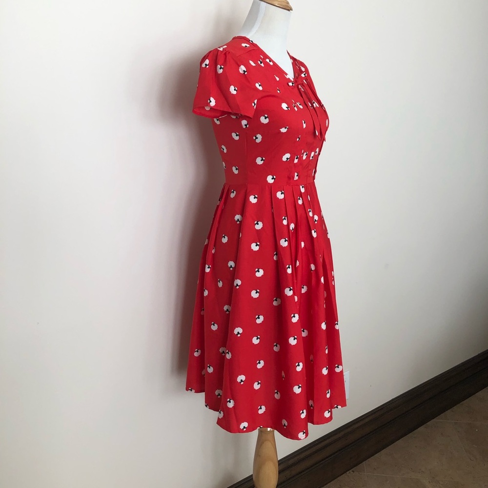 ModCloth Red sheep Printed Mini Dress - Picture 4 of 8